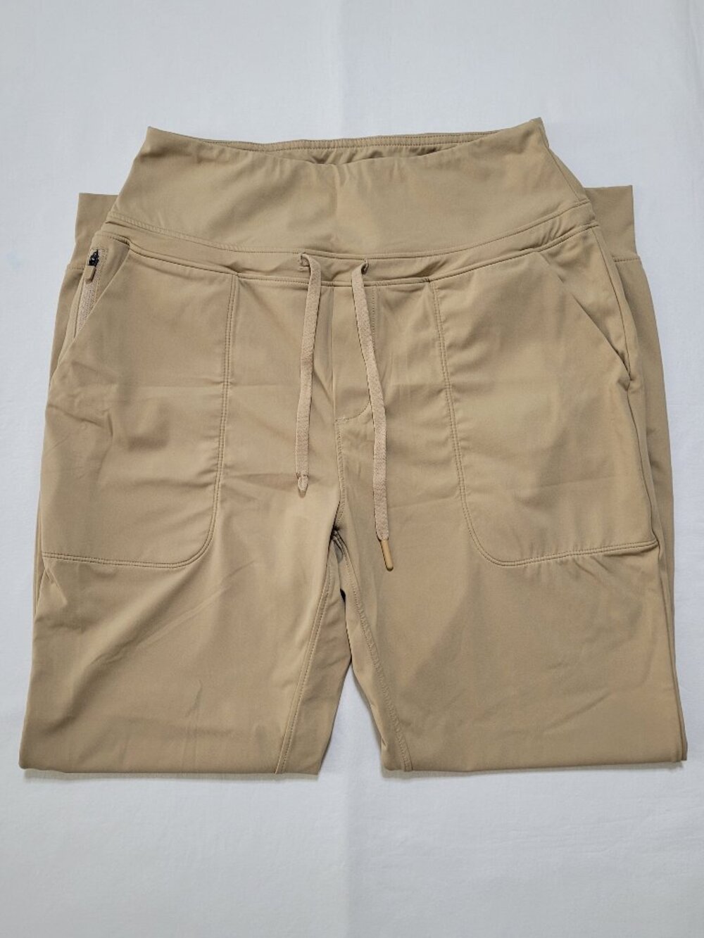 Gradual High Waisted Jogger Pants Tan Khaki Pockets Womens Small Athleisure - Picture 3 of 10